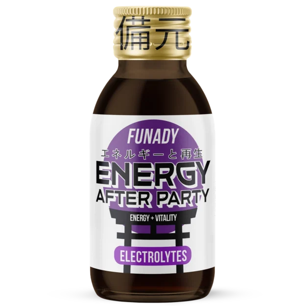 Energy After Party shot bottle, 100ml energy drink with caffeine and choline