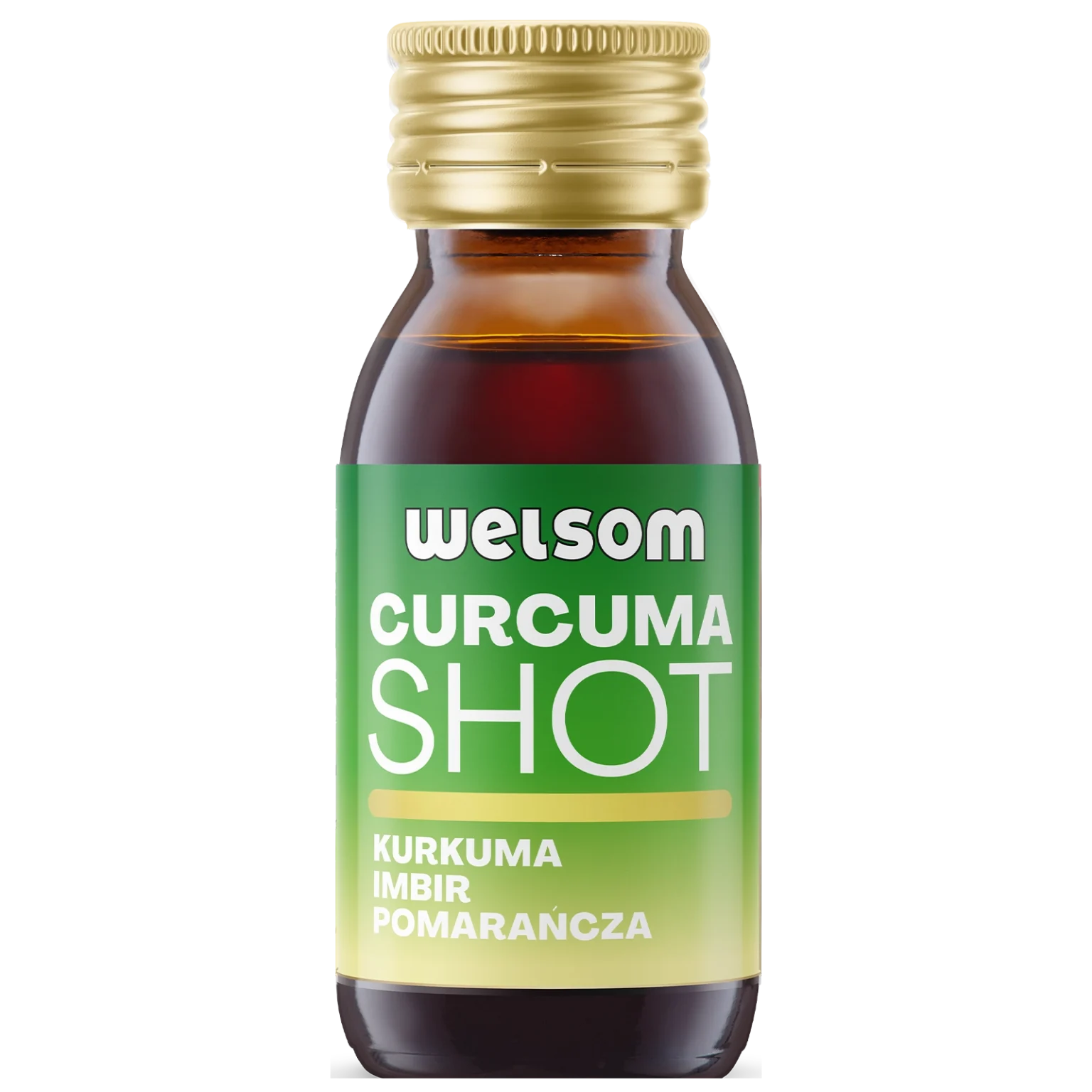 Welsom Curcuma shot bottle, 60ml turmeric and ginger juice shot with black pepper