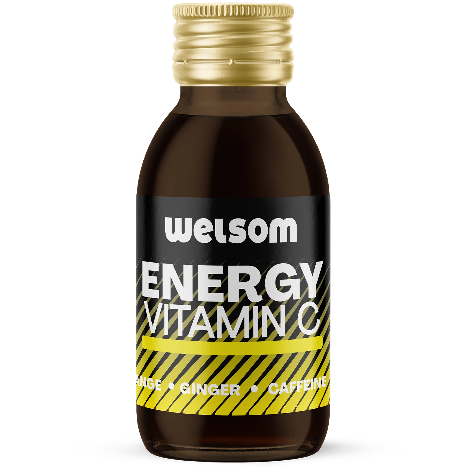 Energy Shot with Vitamin C - energizing shot with ginger, orange and caffeine for natural stimulation and immunity support.