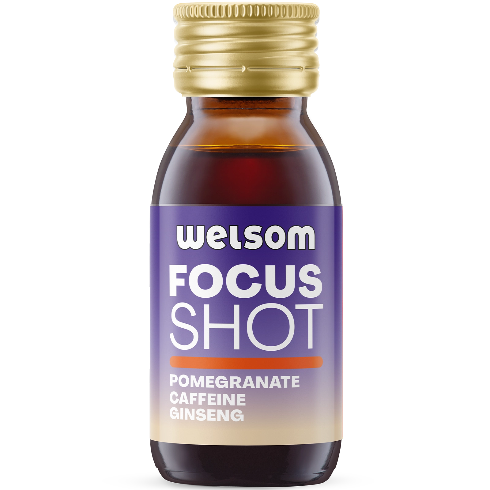 Focus Shot - concentrated shot with pomegranate, caffeine and ginseng to support focus and mental performance.