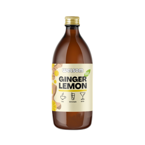 Welsom BIO Ginger Lemon – organic ginger lemon juice for tea, lemonade and drinks.