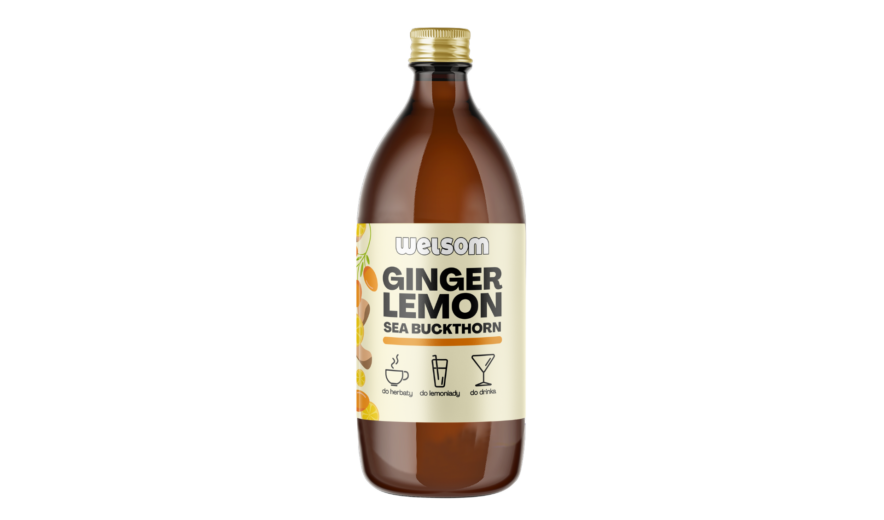 Welsom Ginger Lemon Sea Buckthorn – ginger lemon juice with sea buckthorn for tea, lemonade and cocktails.