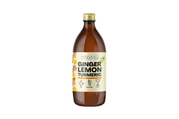Welsom BIO Ginger Lemon Turmeric – organic ginger lemon turmeric juice for tea, lemonade and drinks.