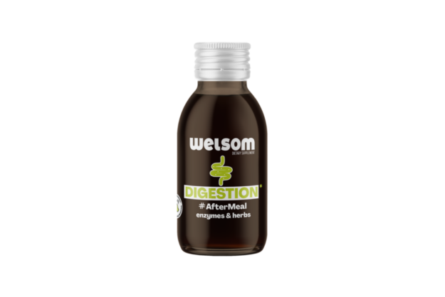 Welsom Digestion Shot - digestive supplement with enzymes and herbs, perfect for after meals.