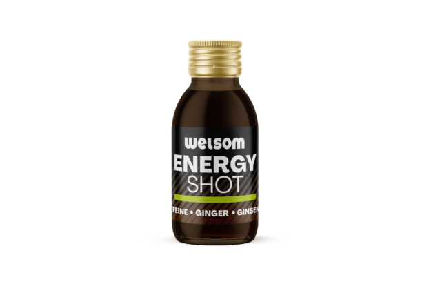 Welsom Energy Shot - energy shot with caffeine, ginger and ginseng for natural stimulation without sugar.