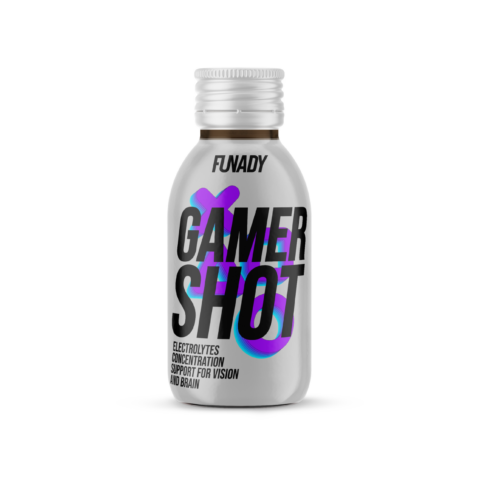 Funady Gamer Shot – dietary supplement for gamers, with electrolytes to support focus, vision and brain function.