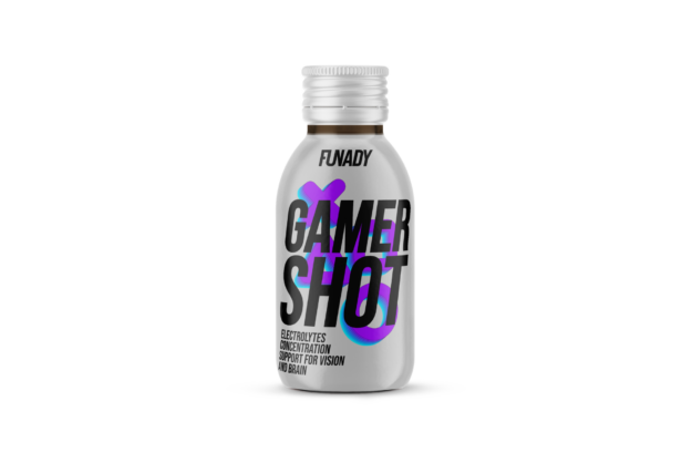 Funady Gamer Shot – dietary supplement for gamers, with electrolytes to support focus, vision and brain function.