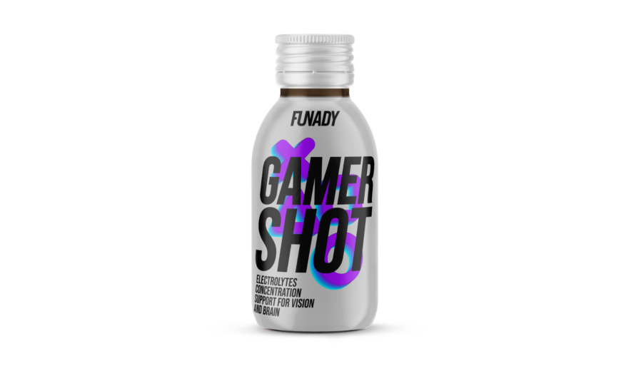 Funady Gamer Shot – dietary supplement for gamers, with electrolytes to support focus, vision and brain function.
