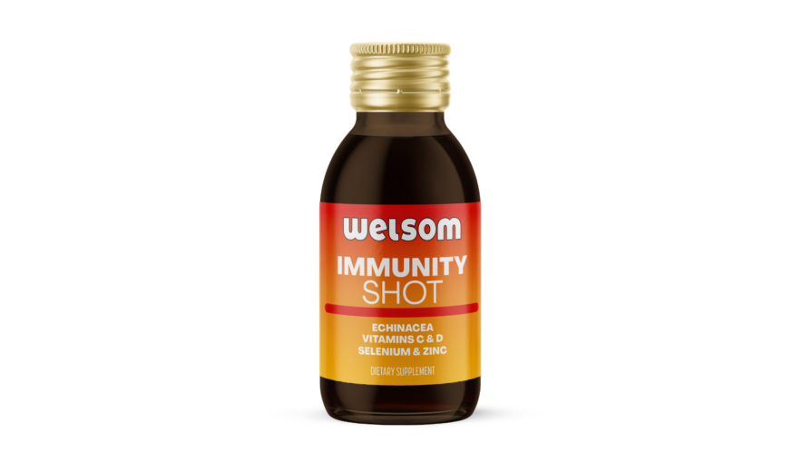 Welsom Immunity Shot - immunity booster with echinacea, vitamins C & D, selenium and zinc.