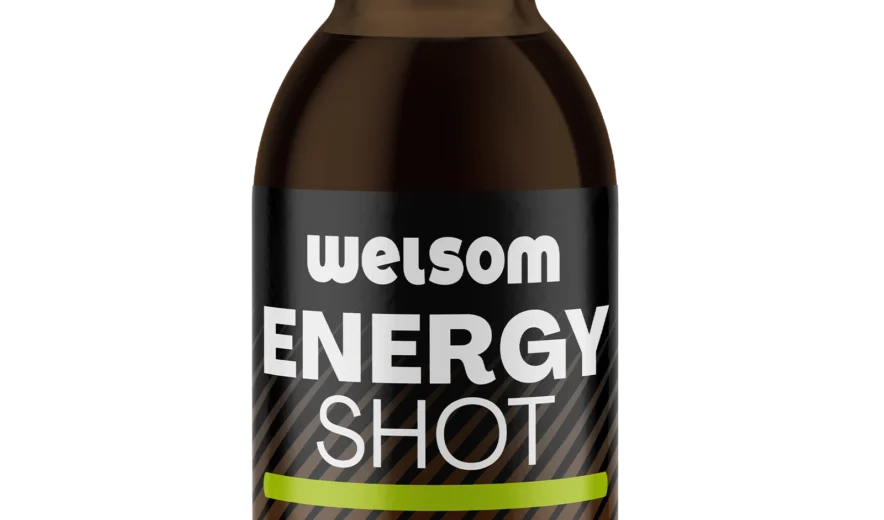 Energy Shot with caffeine, ginger and ginseng for natural stimulation without sugar.