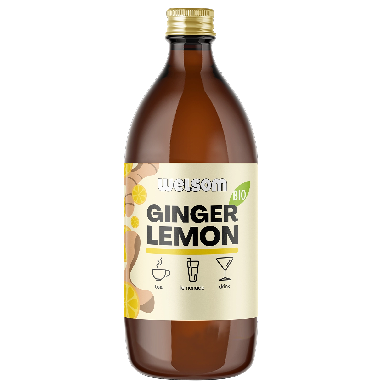 BIO Ginger Lemon Juice – organic juice for tea, lemonade and drinks.