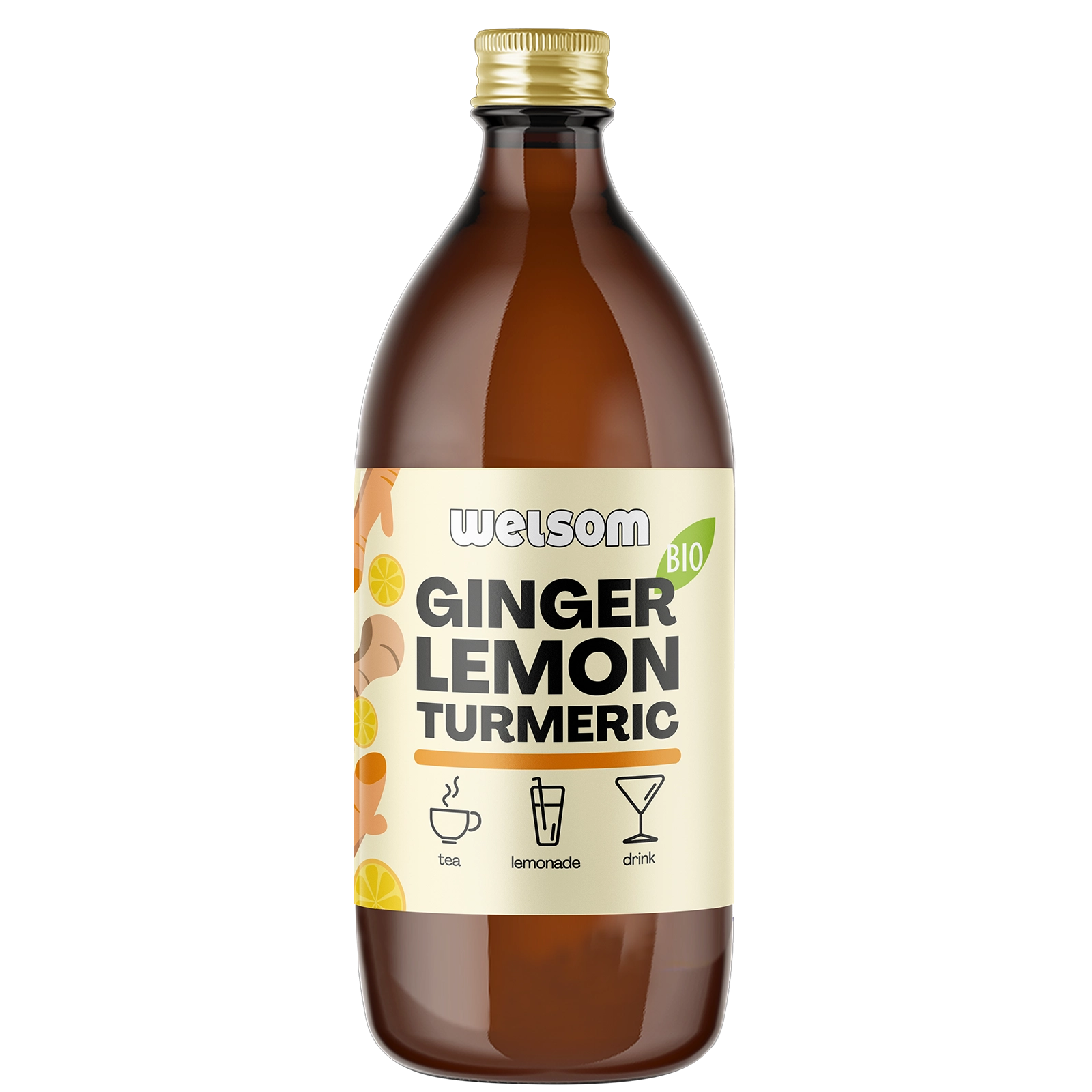 Ginger Lemon Turmeric Juice – organic juice for tea, lemonade and drinks.