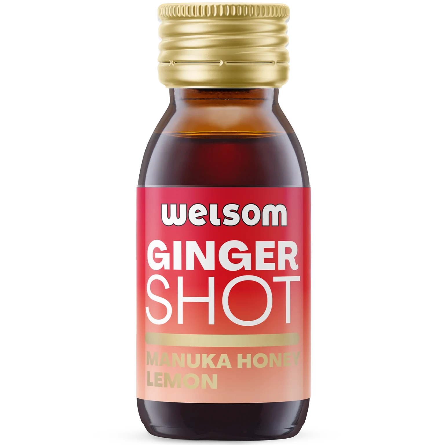 Welsom Ginger Manuka Honey shot bottle, 60ml