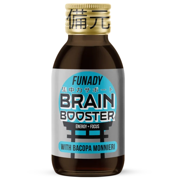 Brain Booster shot bottle, 100ml focus and cognition energy drink