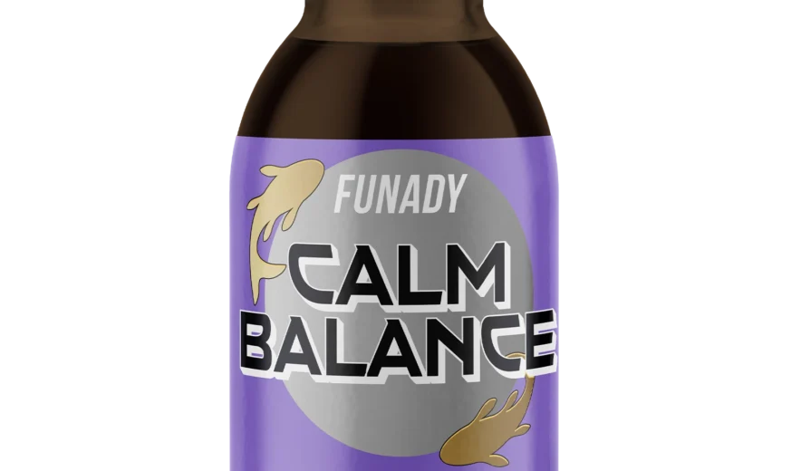 Funady Calm Balance shot bottle, 100ml stress relief and focus drink