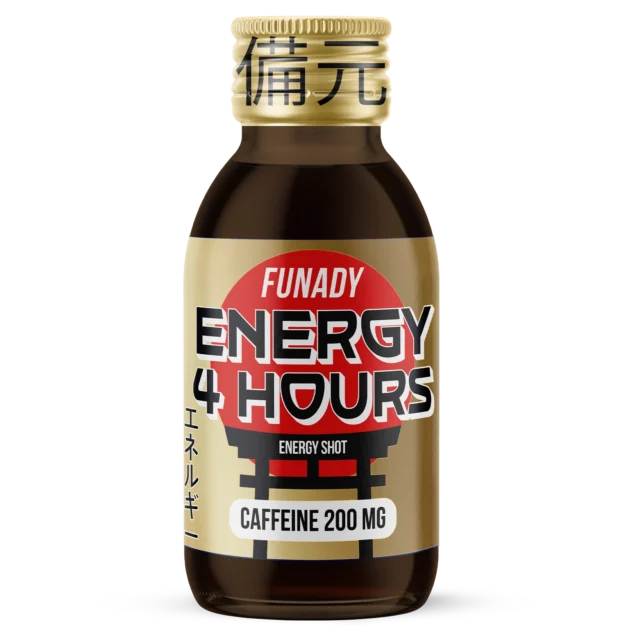 Energy 4 Hours Mandarine Shot – 100 ml energy drink with caffeine and taurine