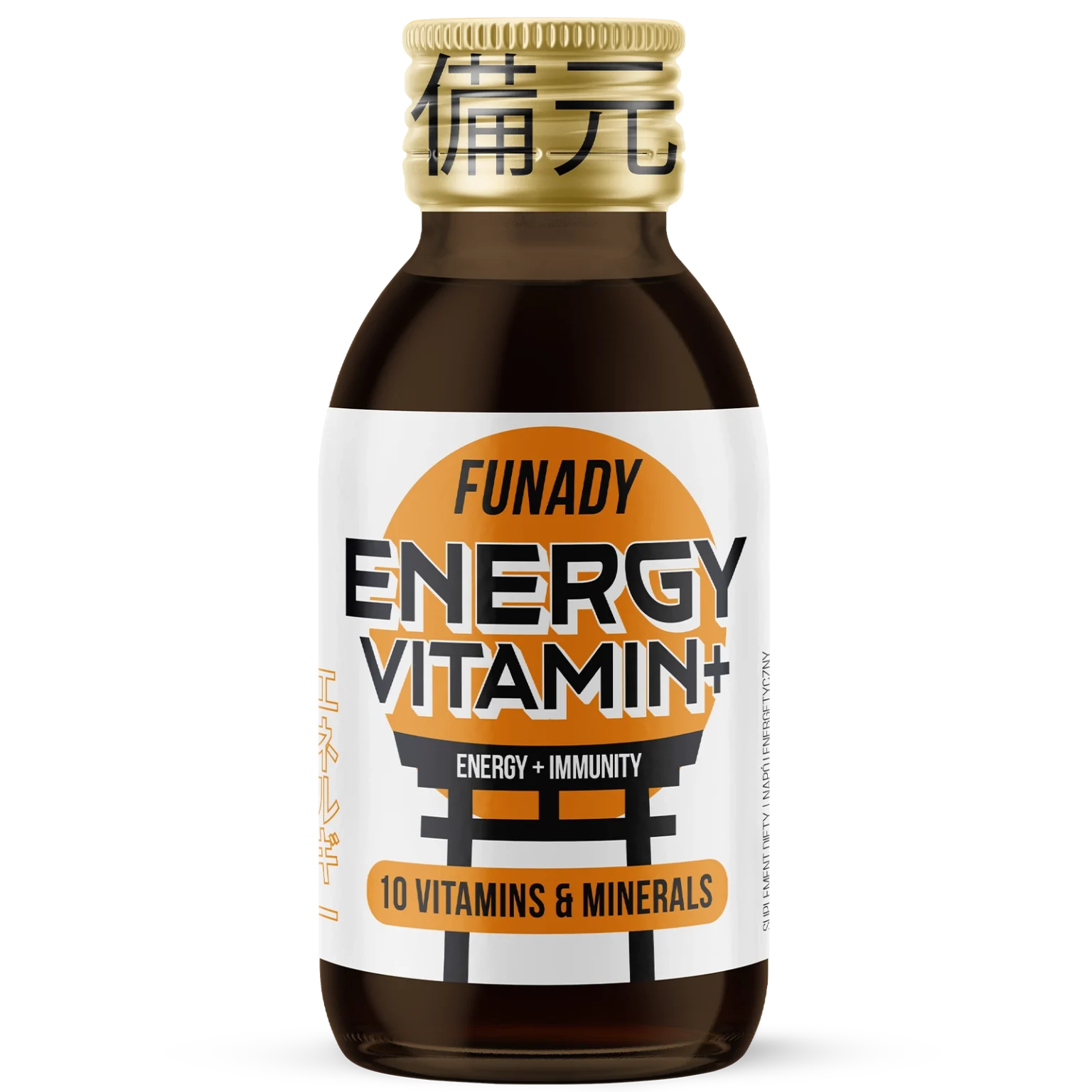 Funady Energy Vitamin+ shot bottle, 100ml energy and immunity drink