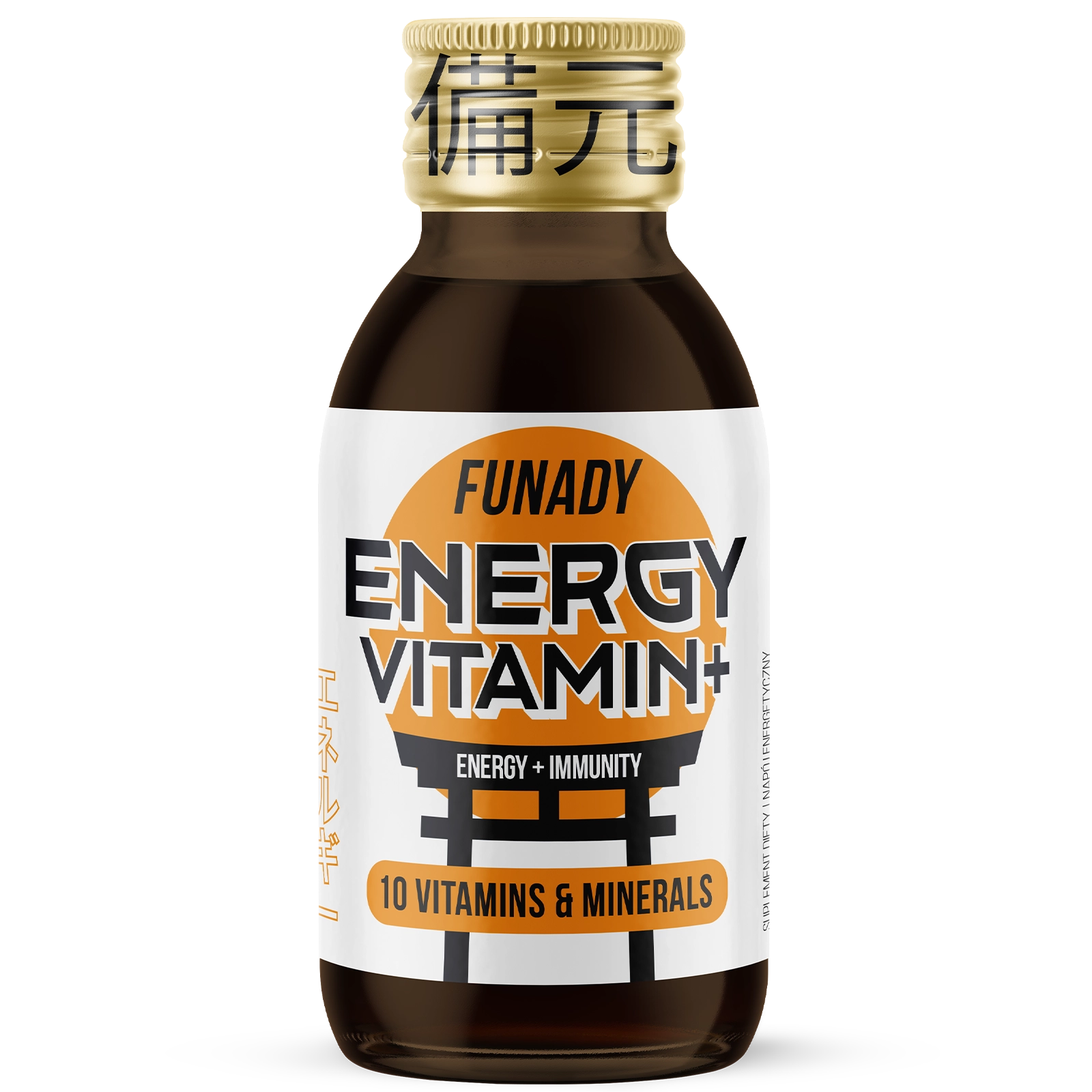Funady Energy Vitamin+ shot bottle, 100ml energy and immunity drink