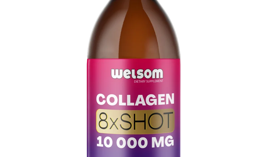 Welsom Collagen 10000mg Multiportion bottle, 500ml collagen drink with 8 servings