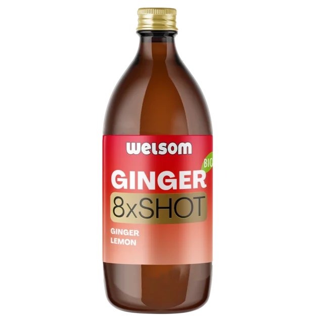 Welsom BIO Ginger 8x Shot Multiportion bottle, 500ml organic ginger drink