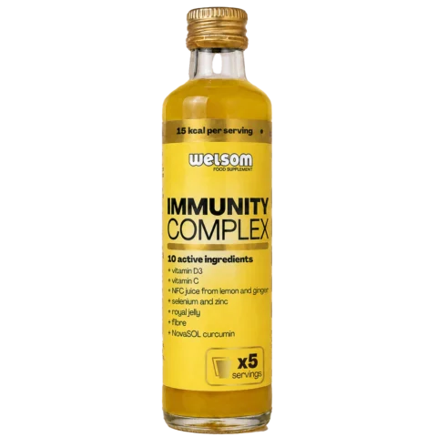 Welsom Immunity Complex 250ml bottle, vitamin C and curcumin immunity drink