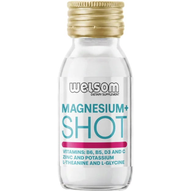 Welsom Magnesium+ Shot bottle, 60ml magnesium supplement drink