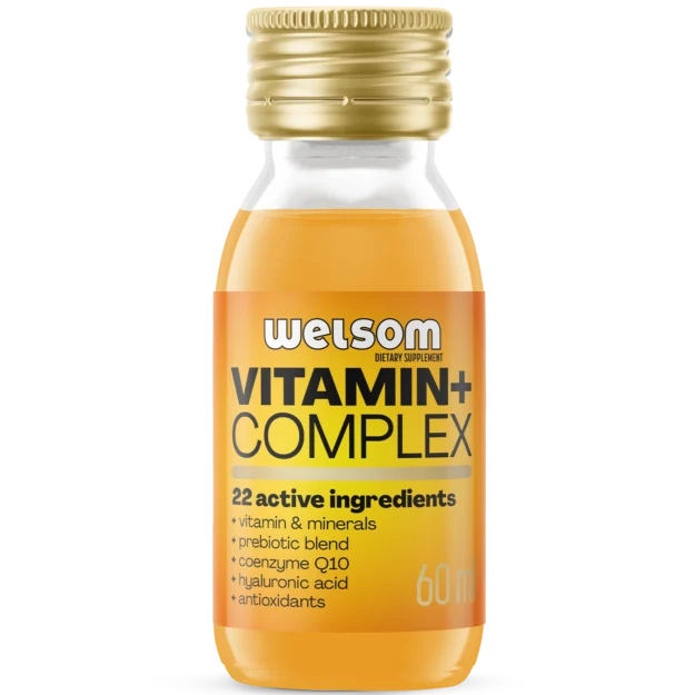 Welsom Vitamin+ Complex Shot bottle, 60ml daily multivitamin drink